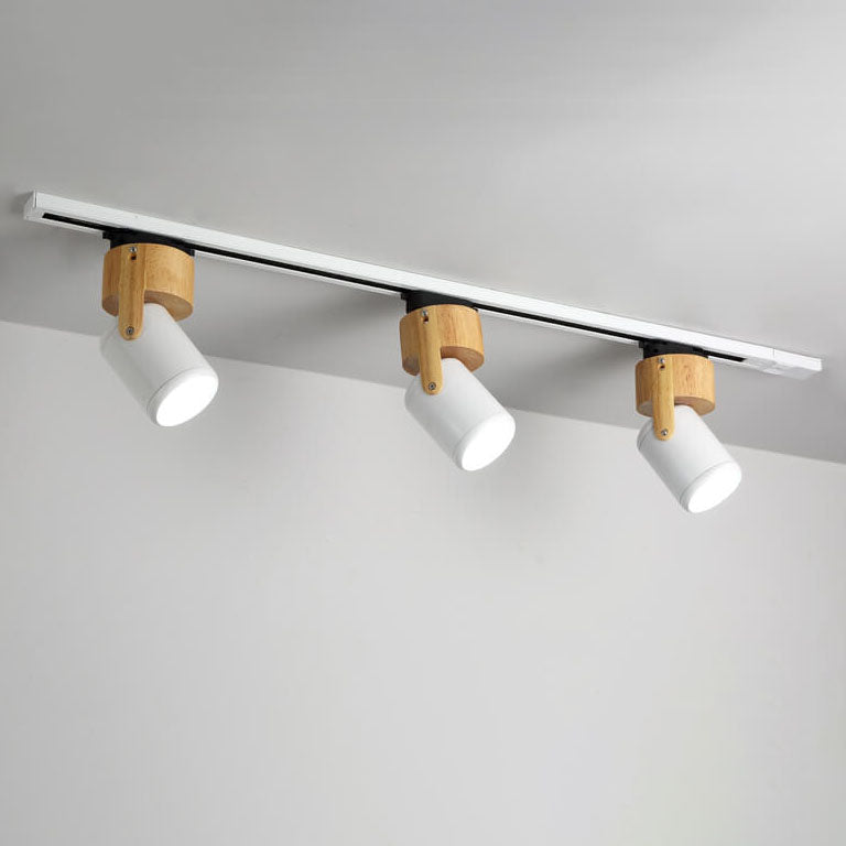 Minimalist Wooden Spotlight Track LED Flush Ceiling Light