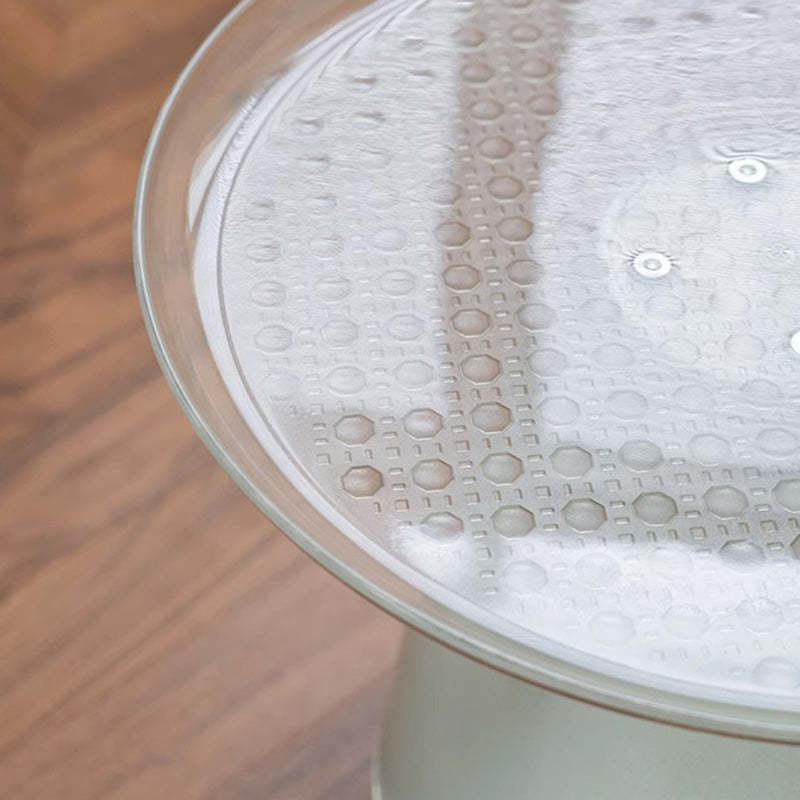 Minimalist Round Plastic Coffee Table — B / Green