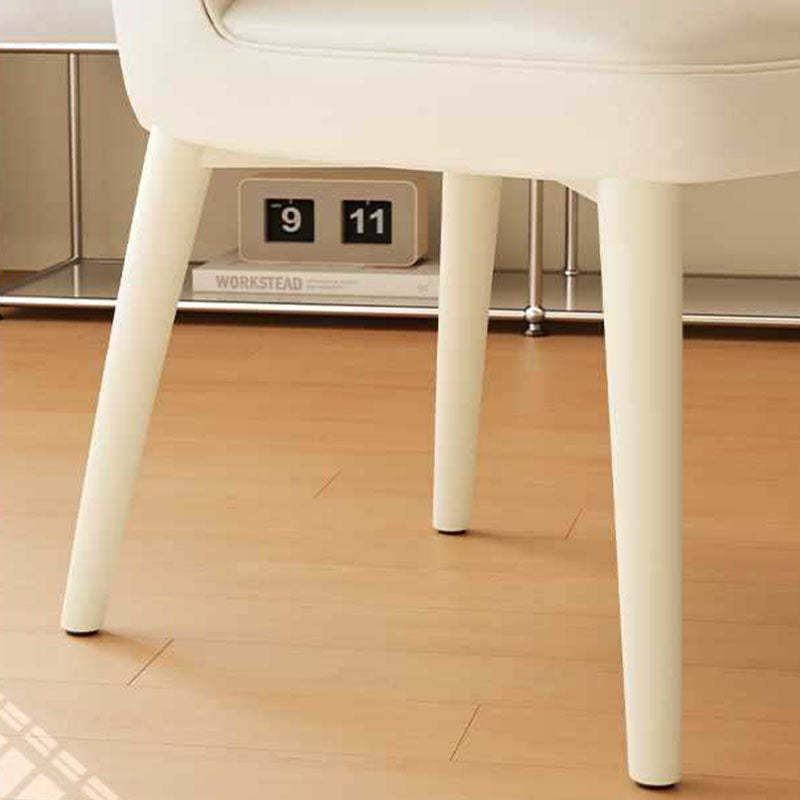Modern Microfiber Leather Steel Dining Chair — Green