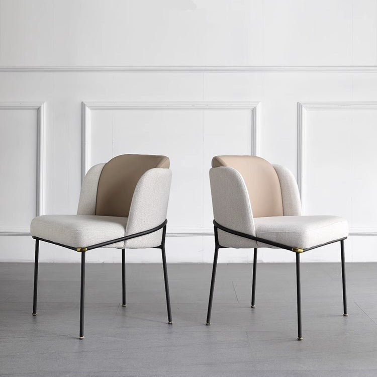 Nordic Fabric Leather Steel Dining Chair