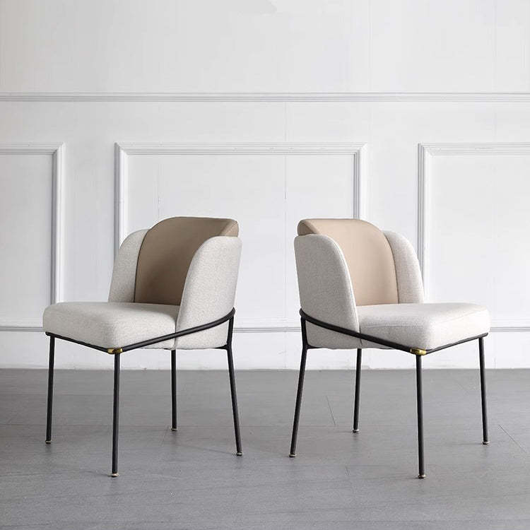 Nordic Fabric Leather Steel Dining Chair