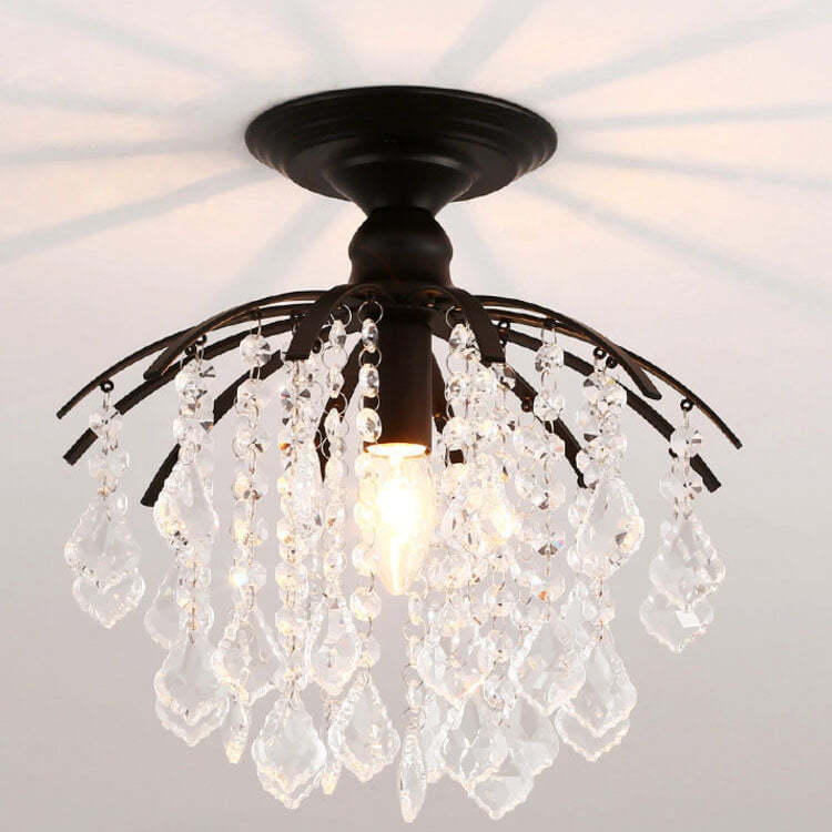 Scandinavian Iron Round 1-Light Ceiling Light