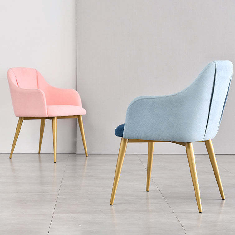 Nordic Curve Fabric Upholstered Dining Chair