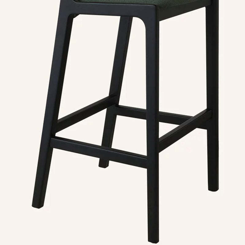 French Fabric Wood Bar Stool
