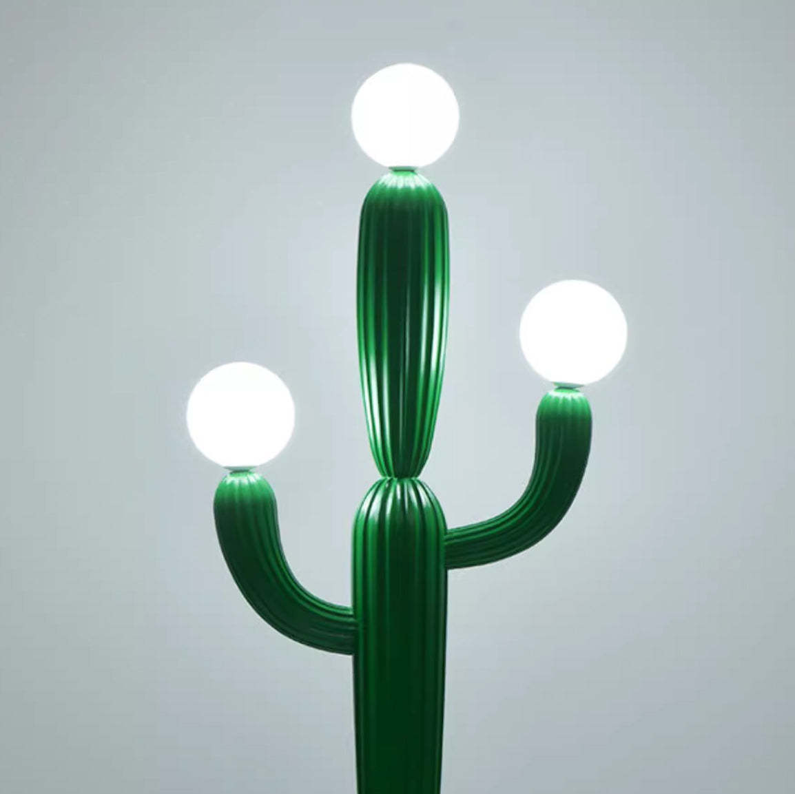 Contemporary Cactus Resin Glass 3-Light Floor Lamp