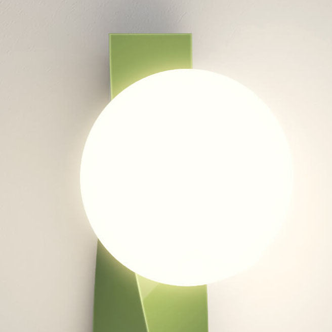 Nordic Minimalist Cream Plastic Long Sphere Wall Sconce