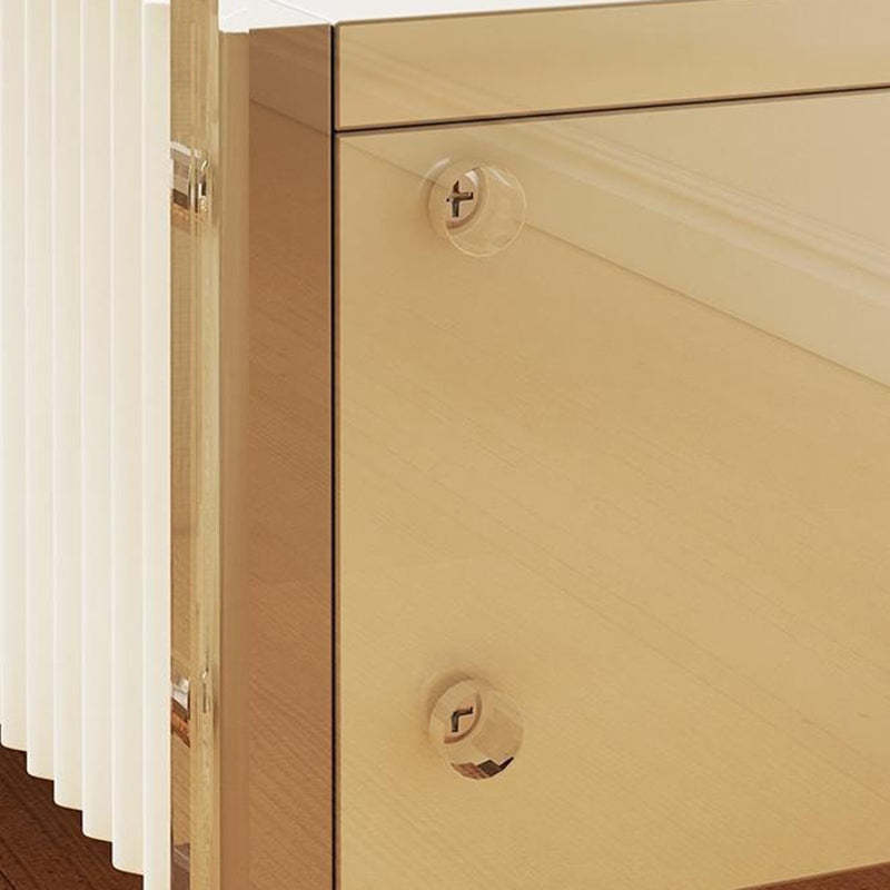 Modern Acrylic Solid Wood 1-Drawer Nightstand