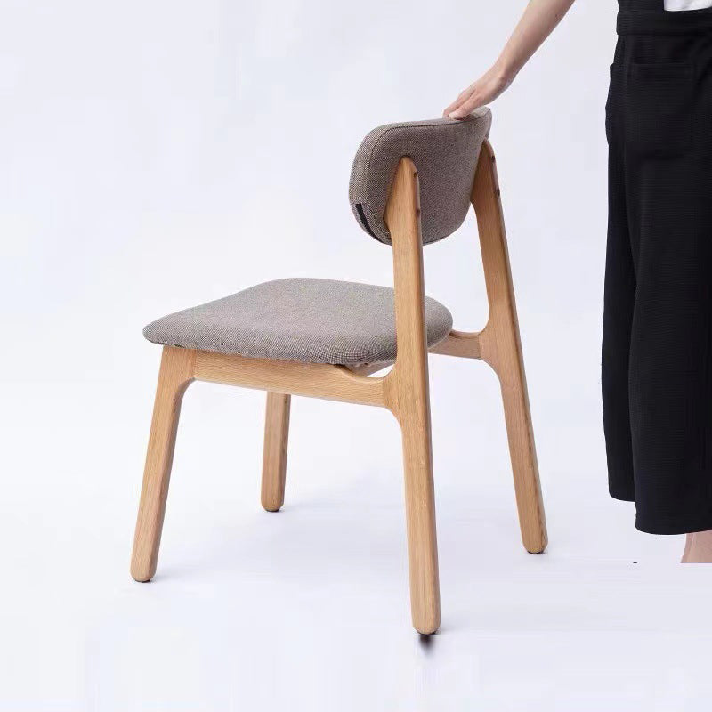Modern Fabric Wood Dining Chair