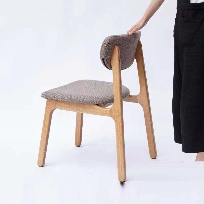Modern Fabric Wood Dining Chair