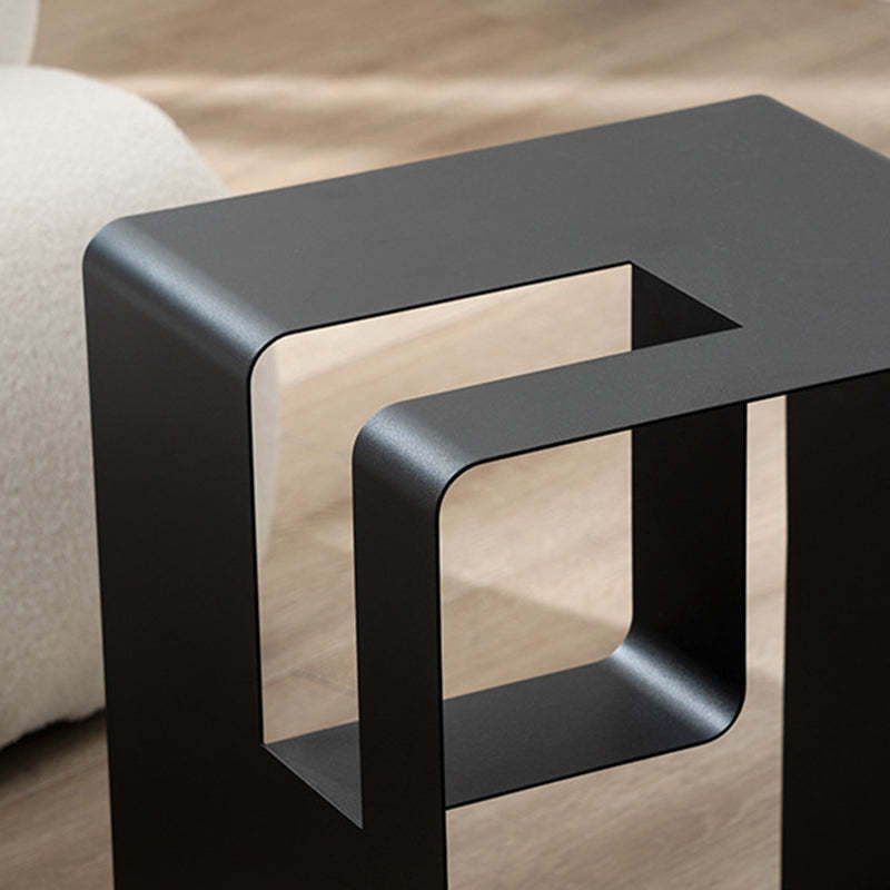 Minimalist Rectangular Cubic Iron End Table