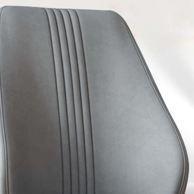 Scandinavian Fabric Steel Dining Chair — Red