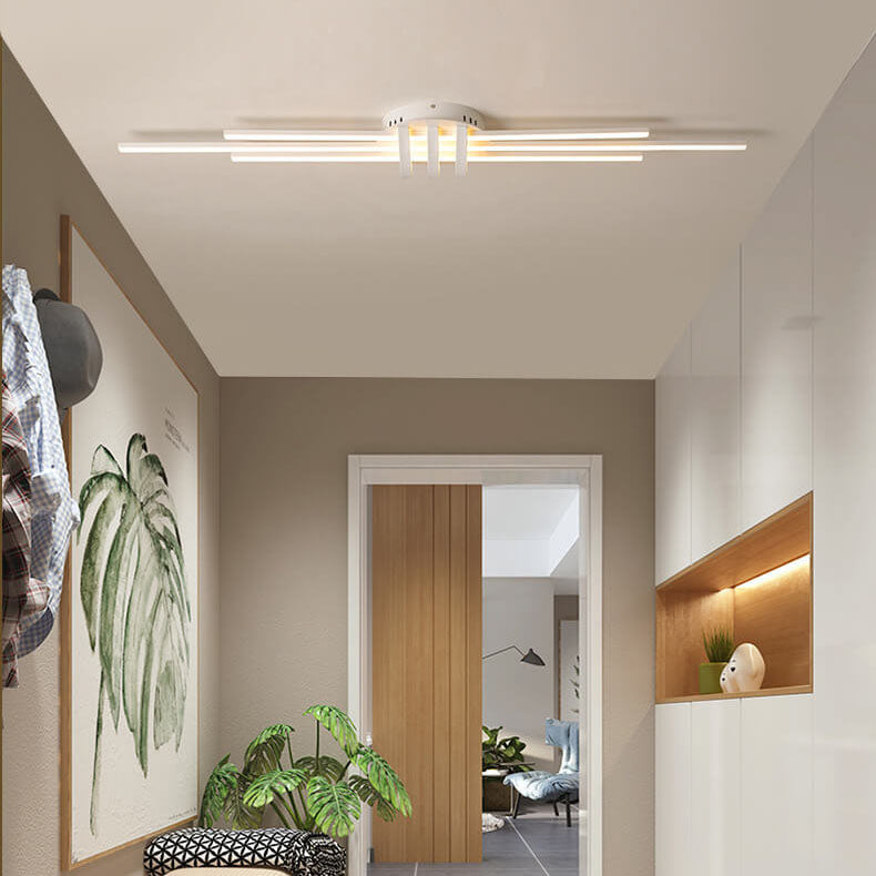 Minimalist Long LED Flush Mount Light