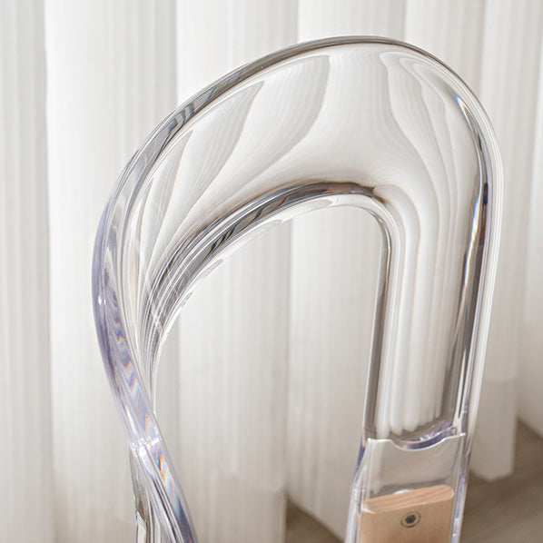 Minimalist Wood Armchair — White / Transparent