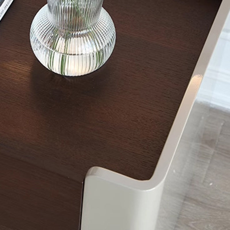 Contemporary Engineered Wood Wood Grain 2-Drawer Side Table