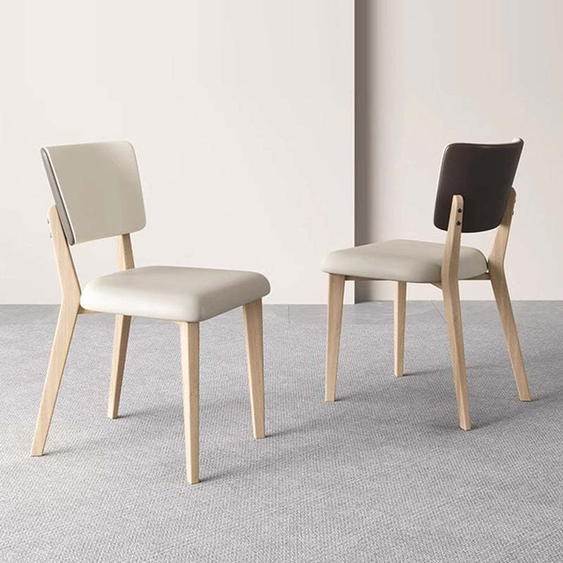 Nordic Leather Solid Wood Dining Chair