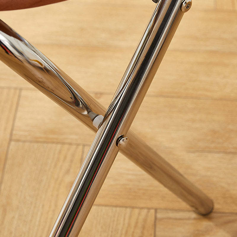 French Imitation Rattan Wood Foldable Round Dining Chair