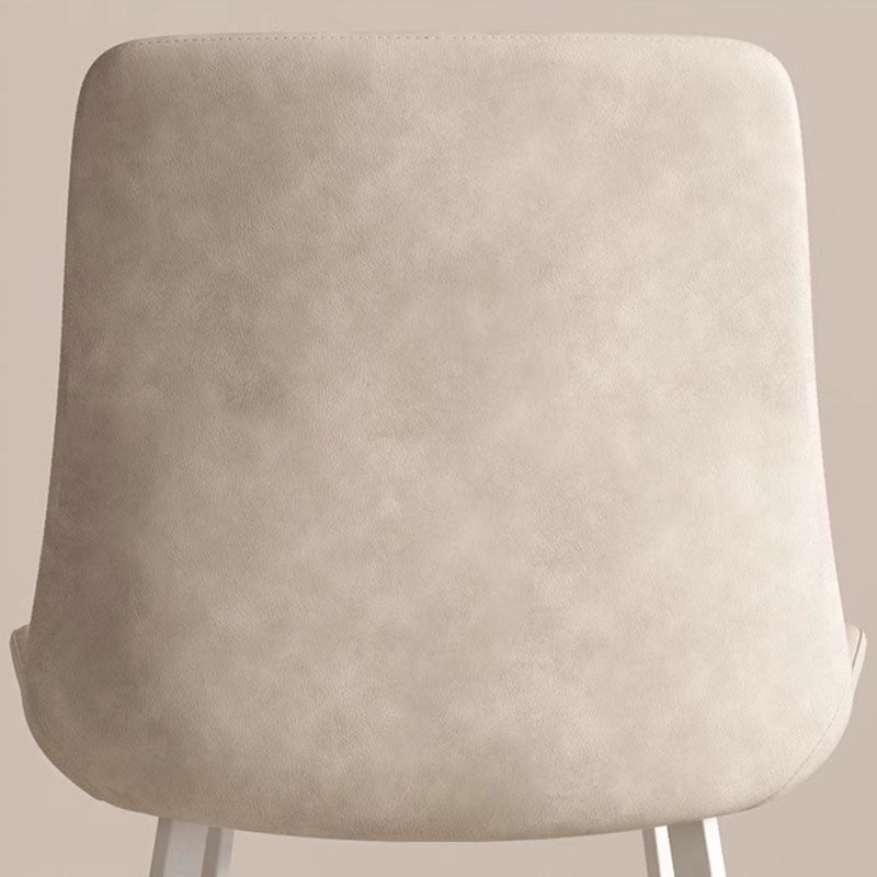 Scandinavian Leather Steel Curved Dining Chair