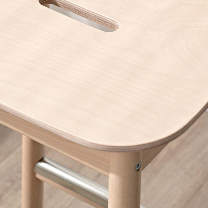 Minimalist Rectangular Birch Bar Stool