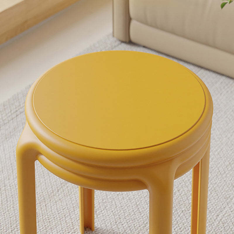 Scandinavian Macaron Round Stackable Plastic Chair