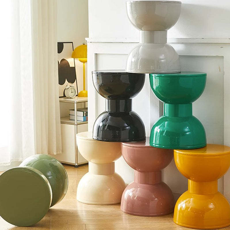 Scandinavian Hourglass Plastic Footstool