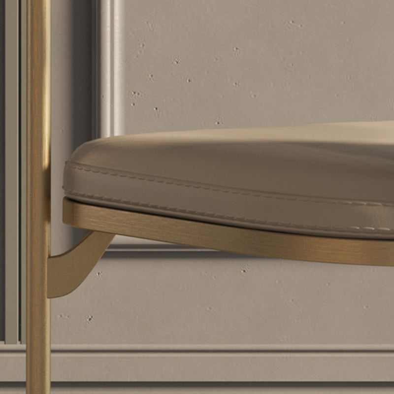 Modern Microfiber Leather Steel Dining Chair