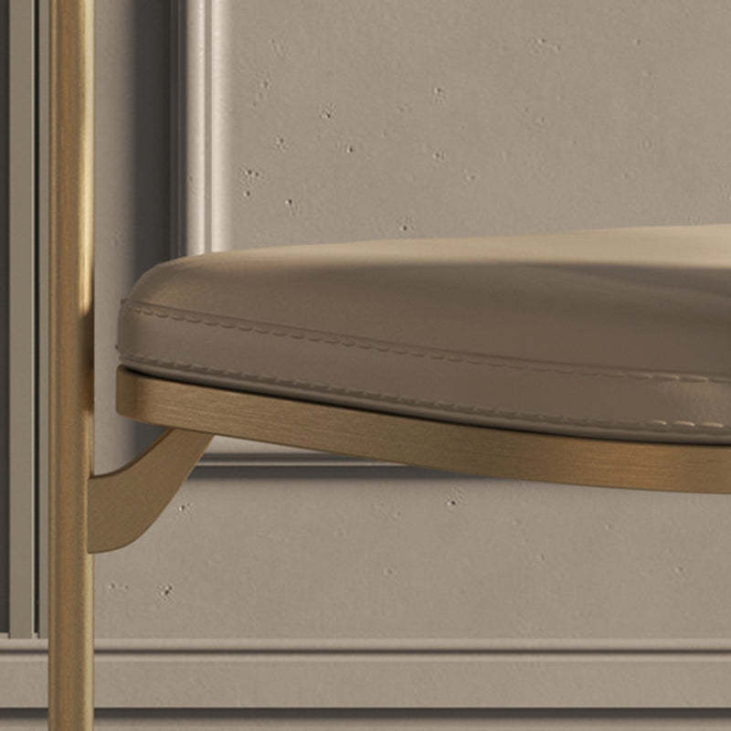 Modern Microfiber Leather Steel Dining Chair