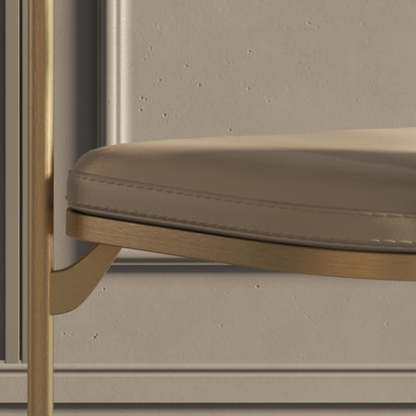 Modern Microfiber Leather Steel Dining Chair