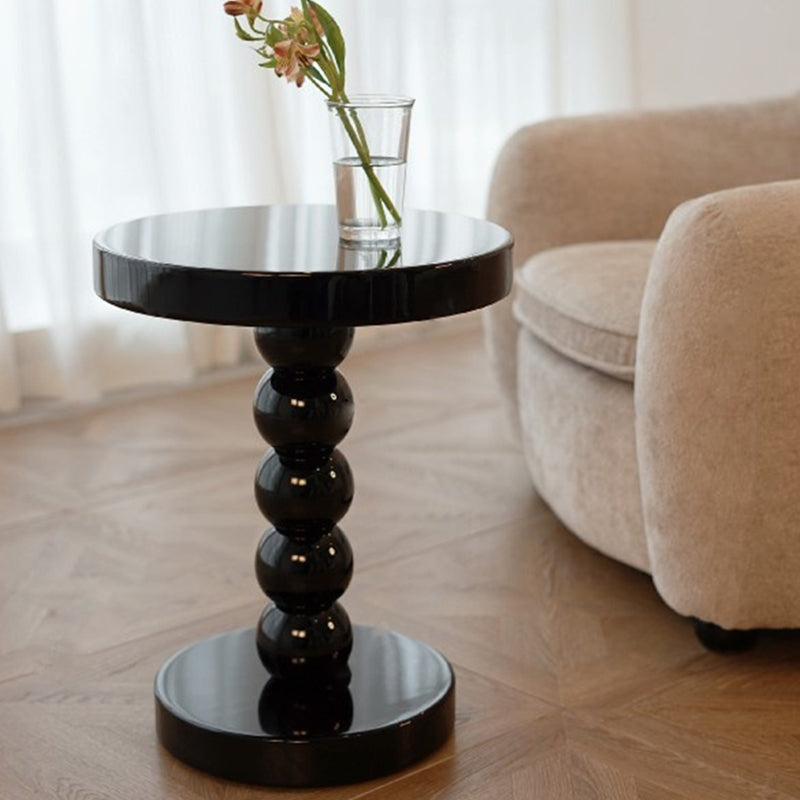 Vintage Round Beaded Wooden Coffee Table