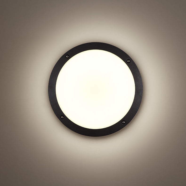 Minimalist Aluminum Acrylic Round LED Outdoor Wall Light