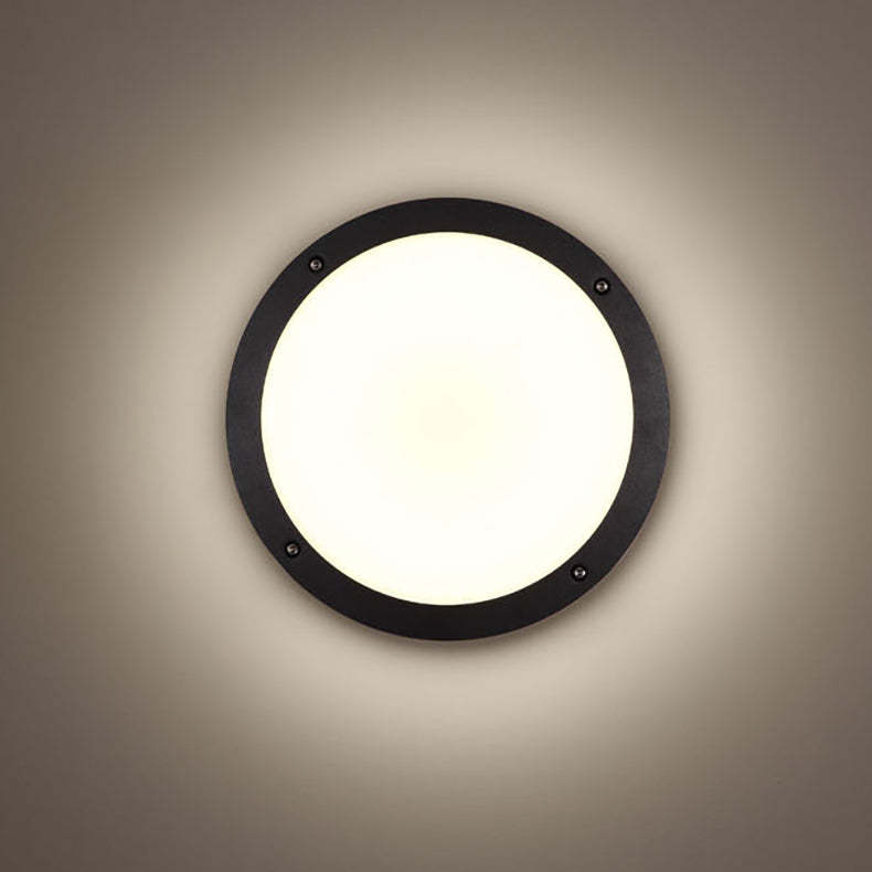 Minimalist Aluminum Acrylic Round LED Outdoor Wall Light