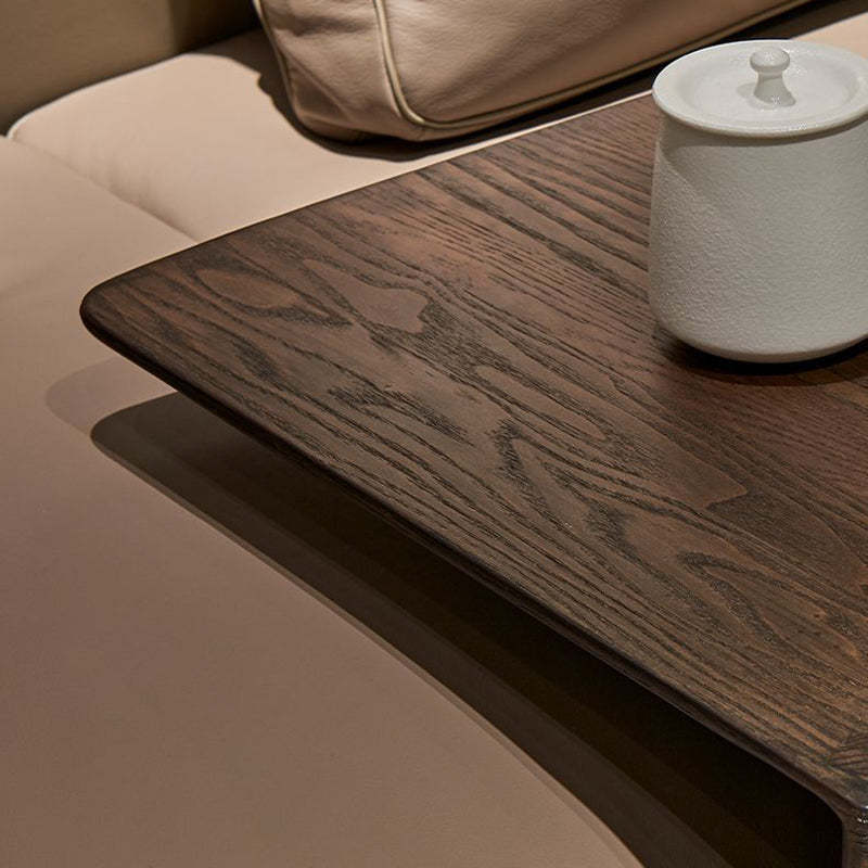 Minimalist Shaped Wood End Table