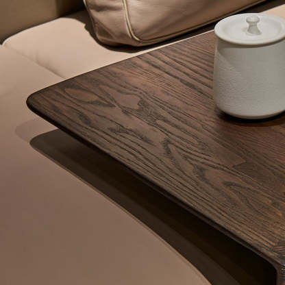 Minimalist Shaped Wood End Table