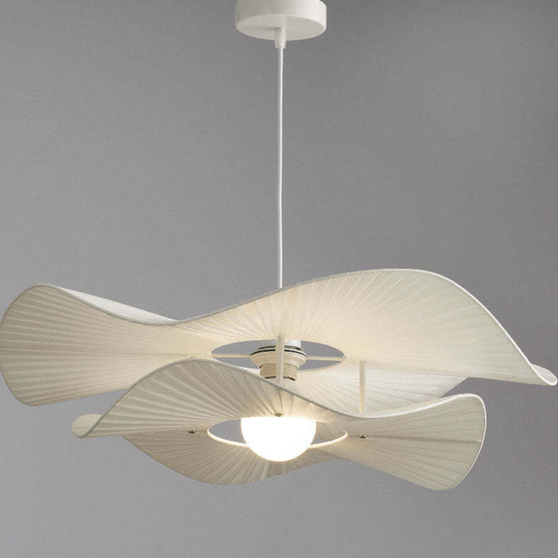 Minimalist Wave Round Iron Fabric Pendant Light