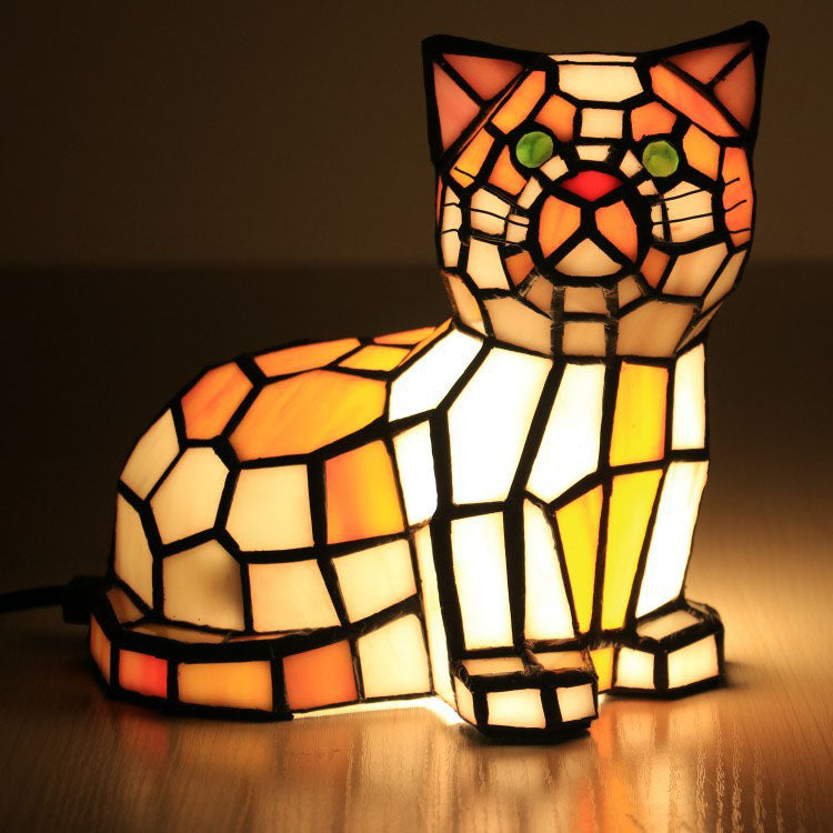 Tiffany stained glass table lamps for bedroom — 220V-240V (UK/AU)