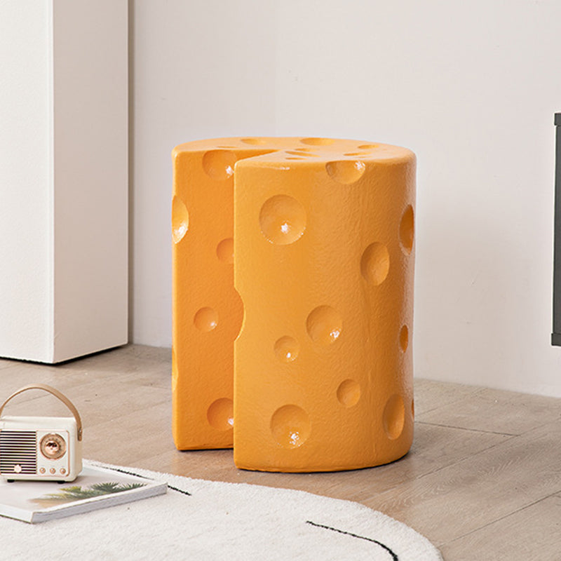 Contemporary Kids Cheese Resin Side Table