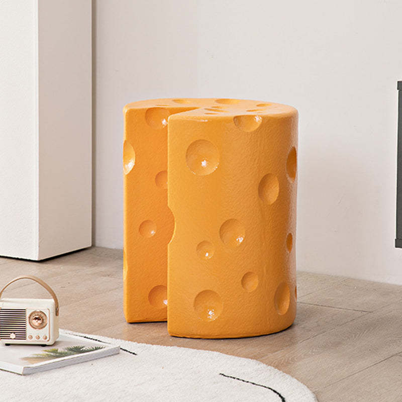 Contemporary Kids Cheese Resin Side Table