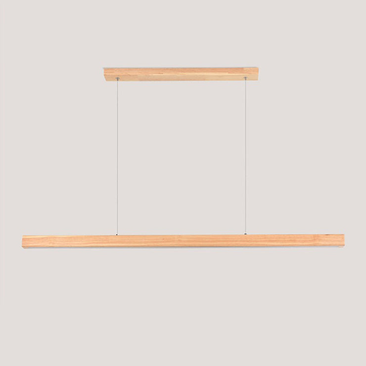 Nordic Rubber Wood Acrylic LED Island Chandelier