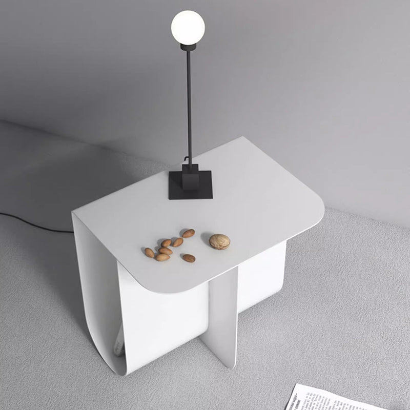 Minimalist Iron T-Shape Rectangular End Table 1-Storage