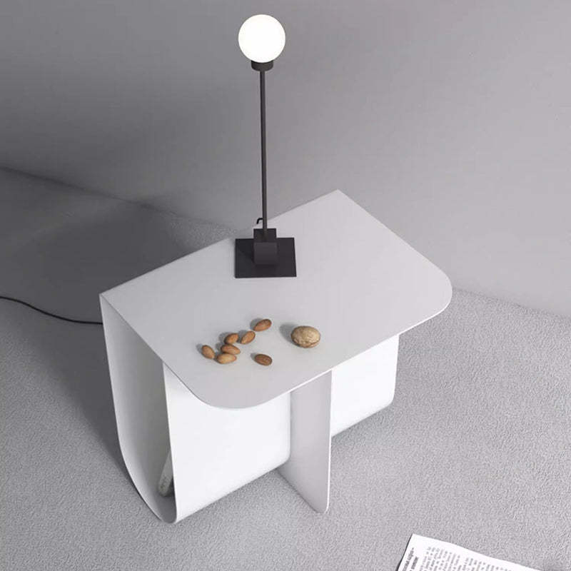 Minimalist Iron T-Shape Rectangular End Table 1-Storage
