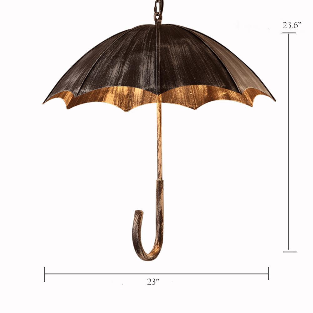 Retro Industrial Umbrella 5-Light Chandelier