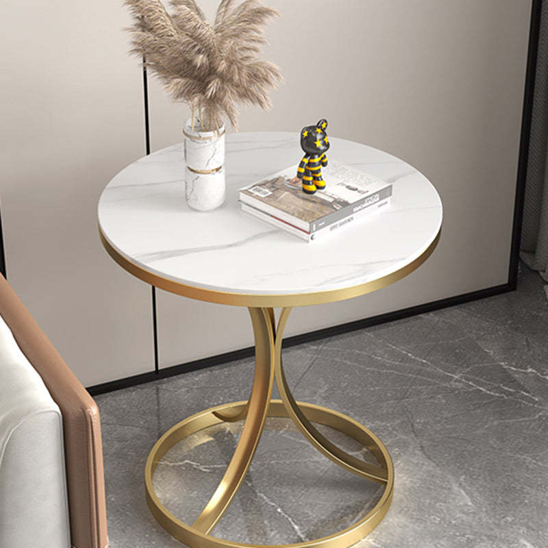 Modern Luxury Rock Slab Steel Coffee Table