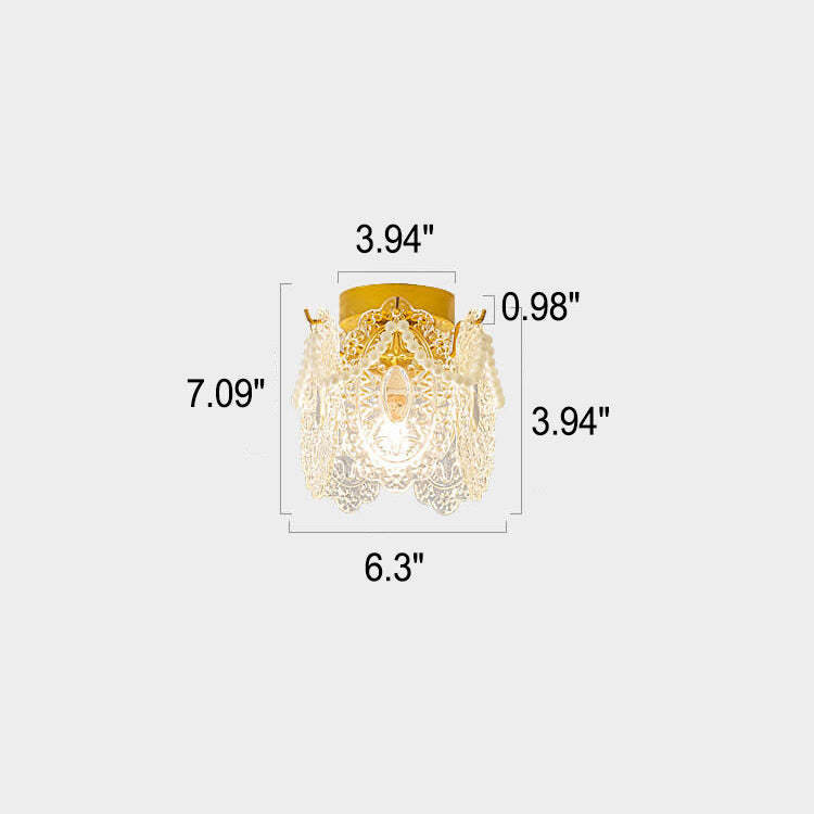 French Palace Glass Pearl Chain Ceiling Light — White Light (5000K) / 220V-240V For UK/AU