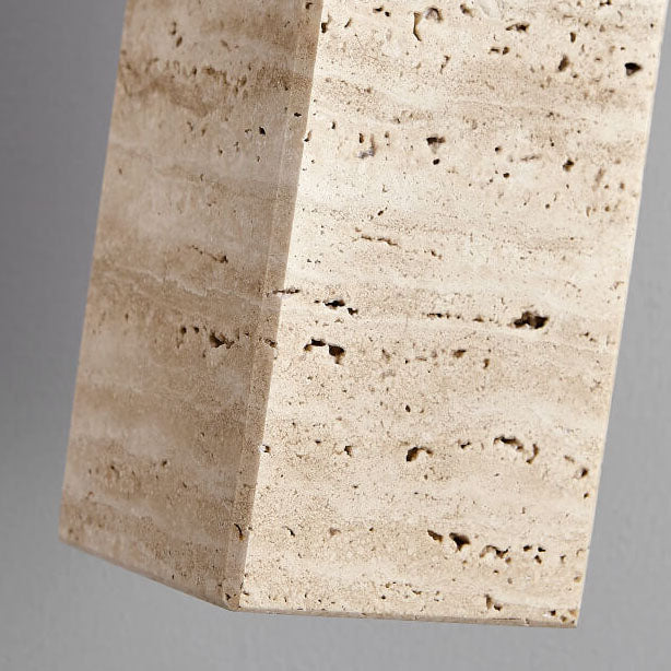 Japanese Wabi-Sabi Solid Wood Stone Island Chandelier