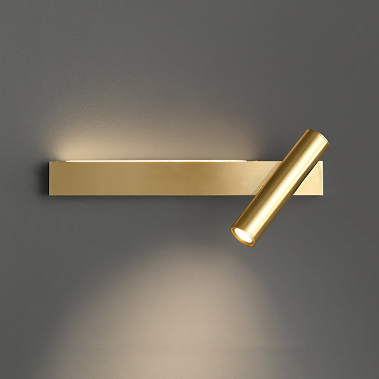 Modern Luxury Rectangle Copper LED Sconce — Small - Right / Black - 110V-120V For US/CA / White Light (5000K)