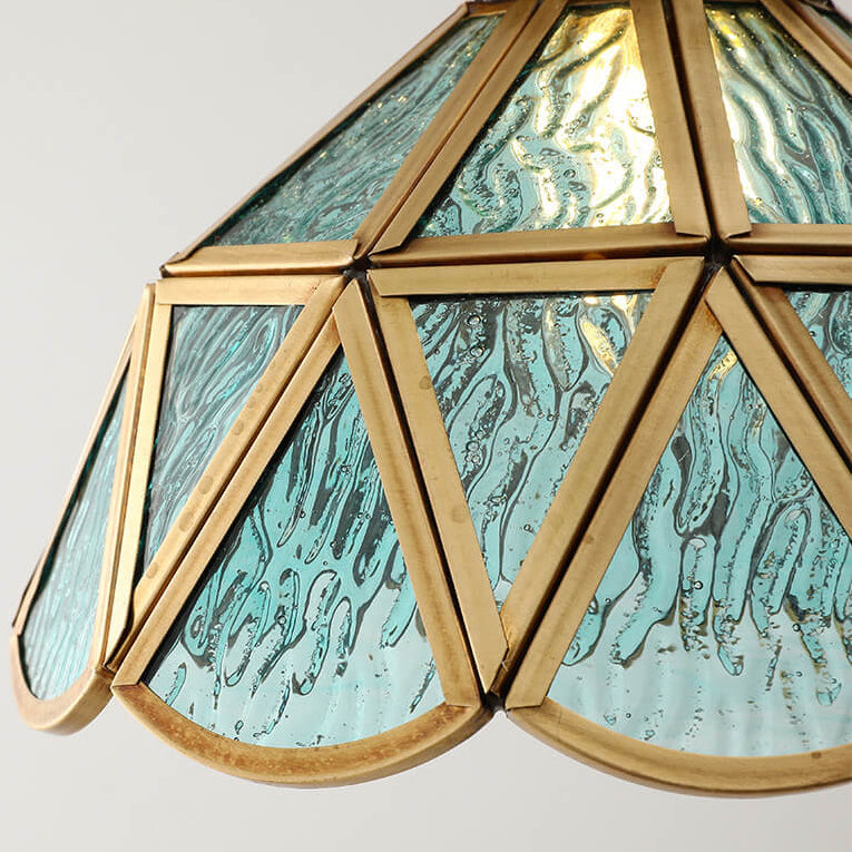Water cone brass pendant lighting for bedroom — Clear / 110V-120V (US/CA)