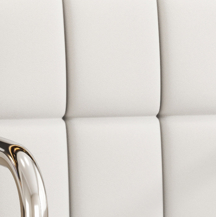 Modern Leather Steel Lattice Swivel Desk Chair