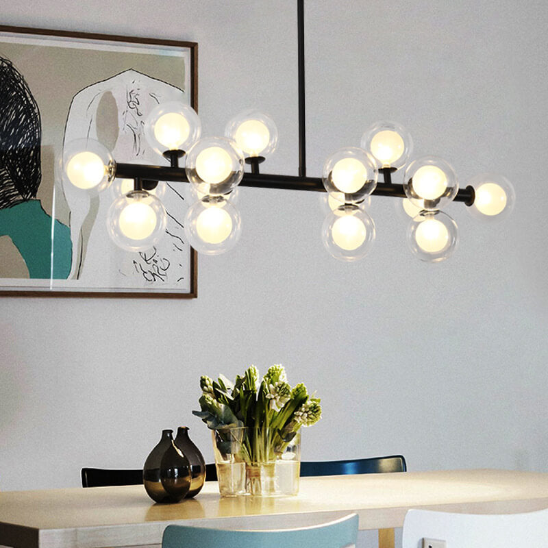 Nordic Magic Bean Glass Ball Island Chandelier