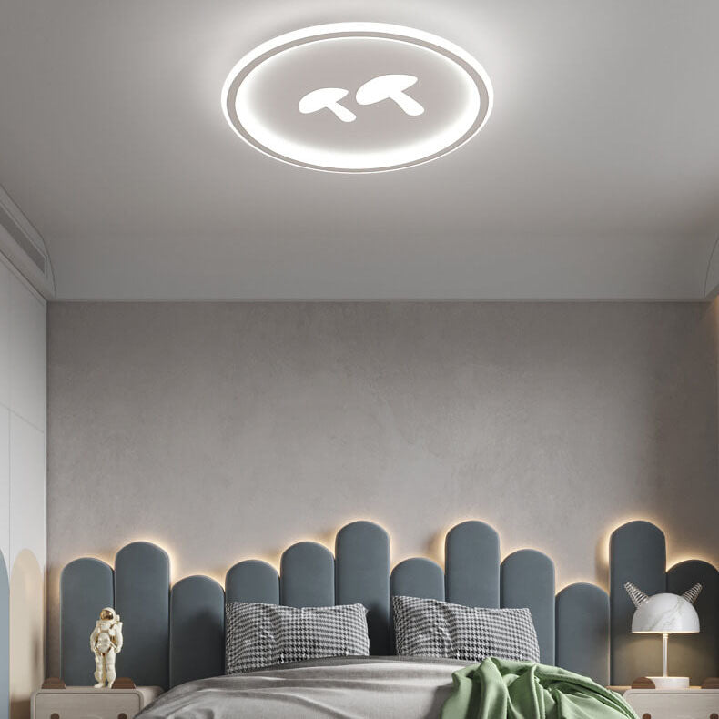 Modern Round Acrylic Mushroom LED Flush Mount Light — 110V-120V For US/CA