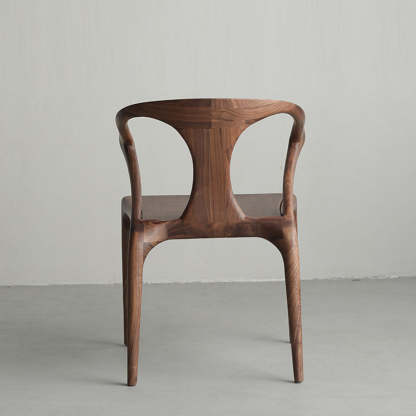 Scandinavian Bent Upholstered Wood Dining Chair