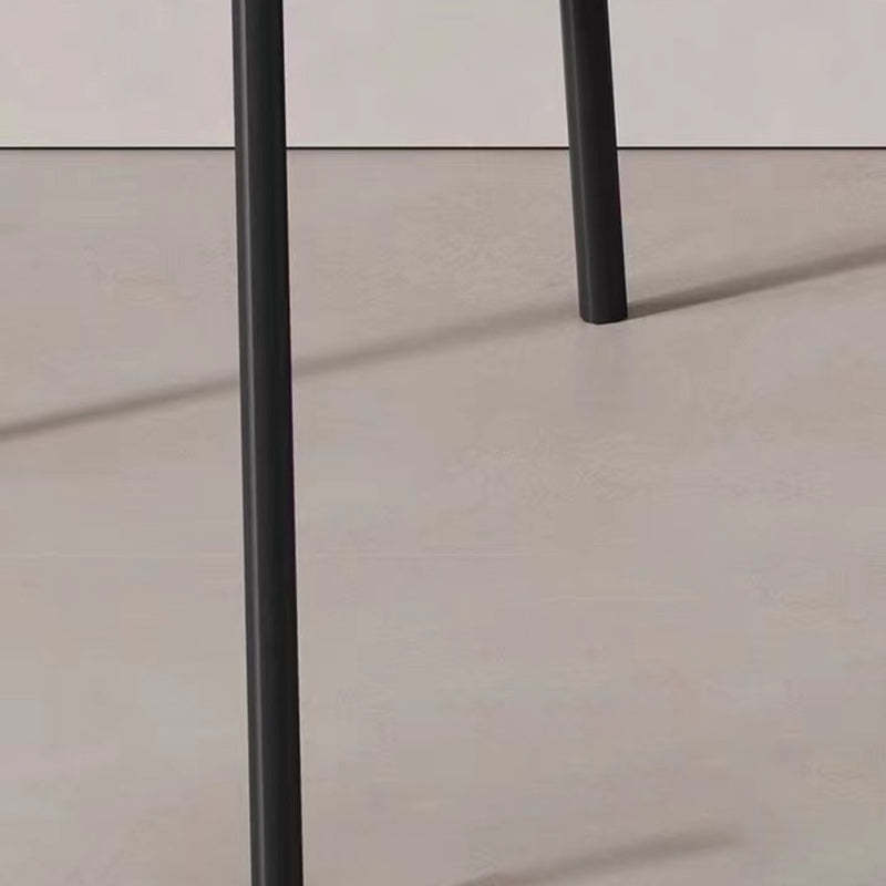 Retro PU Wood Metal Curved Dining Chair